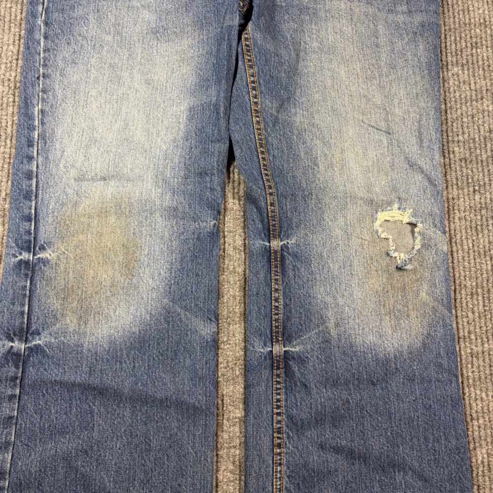 Aeropostale Briggs‎ Slim Bootcut Mens Jeans Medium Wash Distressed Size 36/30 - Picture 10 of 12
